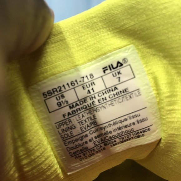 Fila Womens Cool Max 5SR21161-718 Size 9.5 Pink/yellow Textile Running Shoes - Picture 6 of 7